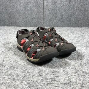 Clarks Fisherman Sandals Womens 11 Brown Leather Hook Loop Comfort Casual Shoes